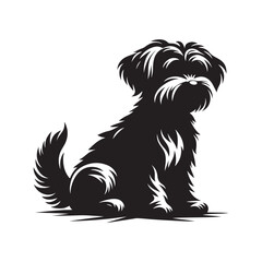 vector silhouette dog