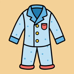 Naklejka premium Avatar logotype isolated vector image of pajamas 