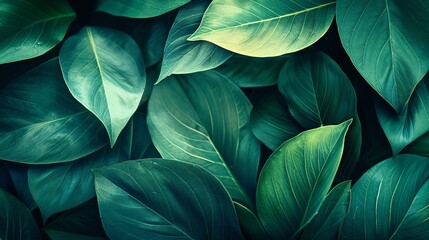 a natural green leaf abstract background, highlighting the vibrant colors and organic shapes.