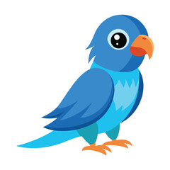 Obraz premium Illustration of Blue masked lovebird Isolated