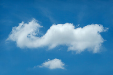beautiful shape of cloud and blue sky for background, abstract texture for presentation template, sky blue wallpaper, concept of climate change, fluffy clouds look like animal