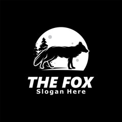 The Fox logo design Vector illustration