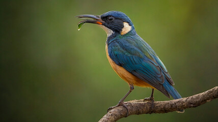 Obraz premium An CGI Bird on a three nature beaultiful