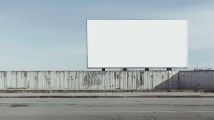 Obraz premium Blank white advertising board