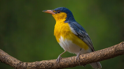 Obraz premium An CGI Bird on a three nature beaultiful