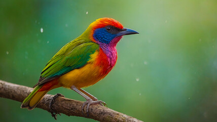 Obraz premium An CGI Bird on a three nature beaultiful