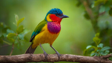 Fototapeta premium An CGI Bird on a three nature beaultiful