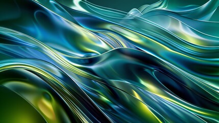 Abstract glass wave on a dark background. Modern abstract background