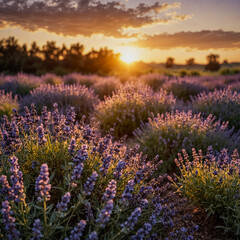 Naklejka premium View from the Lavender Field. 