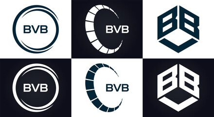 BVB logo. B V B design. White BVB letter. BVB, B V B letter logo design. B V B letter logo design in GOLD, GOLDEN LOGO, THREE, style. letter logo set in one artboard. B V B letter logo vector design.