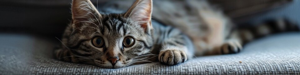 Abstract Pet Animal Wallpaper: Cute 3D Cartoon Cats Celebrating International Cat Day. Adorable Night Cats with Expressive Eyes in a Full-Body Portrait. AI-Generated High-Resolution Background for Pet