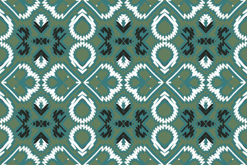 fabric ikat seamless pattern geometric ethnic traditional embroidery style.Design for background carpet wallpaper clothing