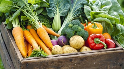 Highresolution photo of freshly harvested vegetables, promoting a healthy diet, Health, Fresh produce