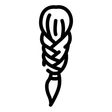 recommend clip art: braids Line Icon