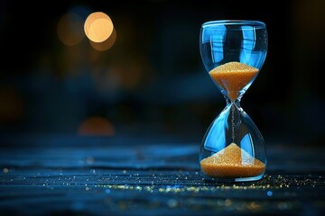 Eternal March of Time: Hourglass as a Symbol of Passing Seconds and Minutes