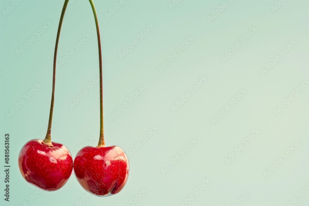 Aufkleber Artful Blurred Cherries with Glossy Tones and Symmetrical Composition in Abstract Style Using Long Exposure Technique
