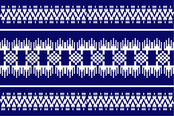 Geometric, seamless, traditional ethnic,thai pattern, fabric pattern for textiles, rugs, wallpaper, clothing, sarong, batik, wrapping, embroidery, print, background, cover, blue pattern,illustration