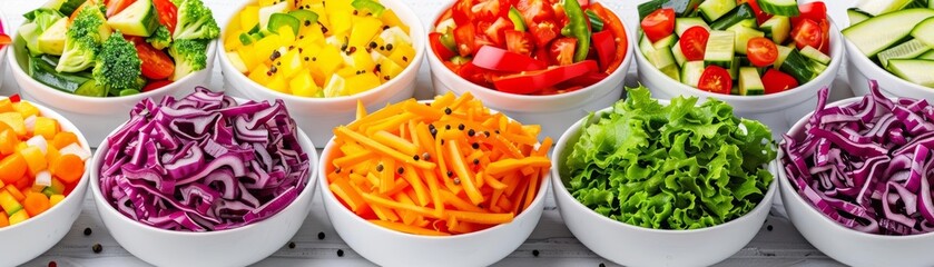 Highresolution image of a mineralrich vegetable salad, symbolizing health and nutrition, Dish, Vegetable salad