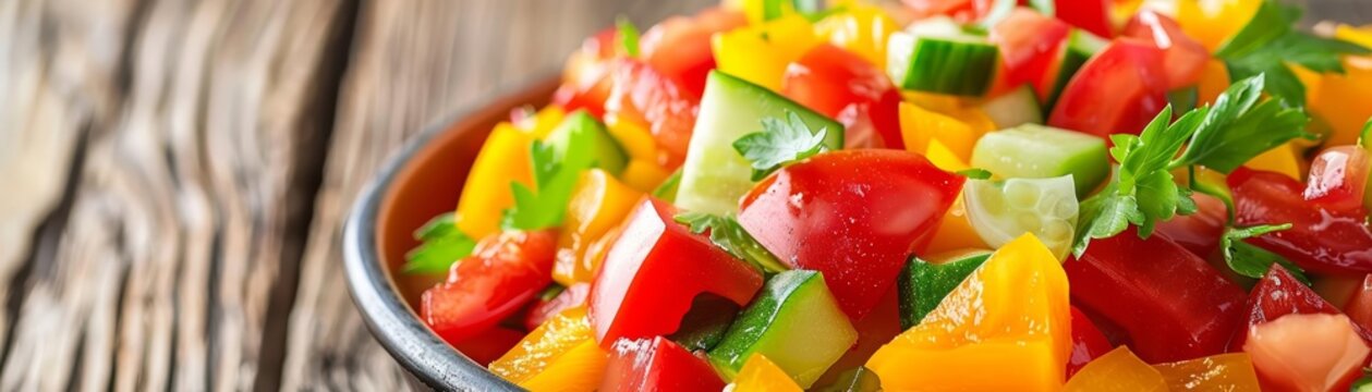 Stunning photo of a colorful vegetable stirfry made with farmgrown produce, Diet, Vegetable stirfry