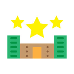 Hotel Reviews Vector Flat Icon Design