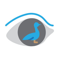 Birdwatching Vector Flat Icon Design