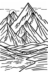 mountain landscape vector