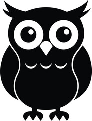 
Owl Silhouette, owl logo vector black

