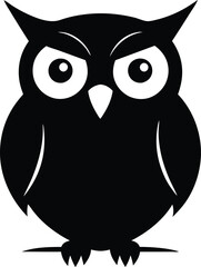 
Owl Silhouette, owl logo vector black

