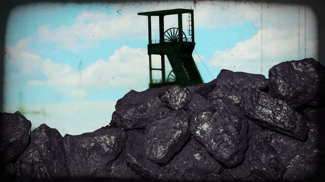 Coal and winding tower from an old mine