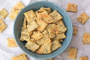 Bowl of crackers