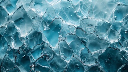 Obraz premium a detailed macro from above of broken ice, emphasizing the fine details and intricate patterns.