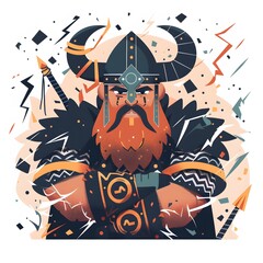 Obraz premium viking cartoon