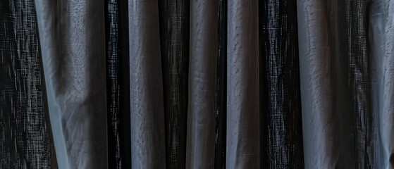 Obraz premium Panoramic close-up, high detail scan of blackout curtain texture, Generative AI