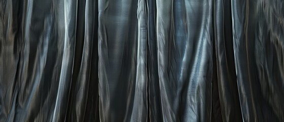 Fototapeta premium Panoramic close-up, high detail scan of hanging drapes texture, Generative AI