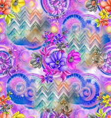Digital Textile Pattern, Allover Pattern,
Floral Pattern, Shirt Design, Kids Dress,
