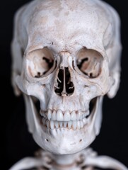 Obraz premium Detailed view of a human skull