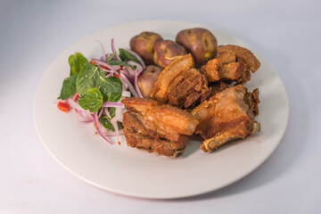 The traditional Peruvian dish 