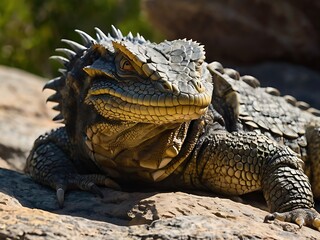 Fototapeta premium close up of an iguana