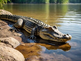 Fototapeta premium alligator in the everglades