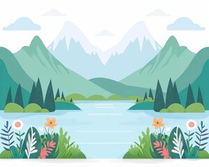 Ecofriendly tourism regulations, protected nature reserves, flat design illustration