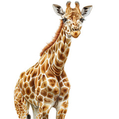 Obraz premium Close-up image of a giraffe with beautiful spots. Perfect for educational materials, wildlife photography, and nature-related projects.