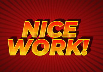 Nice work. Text effect in 3D style with eye catching colors