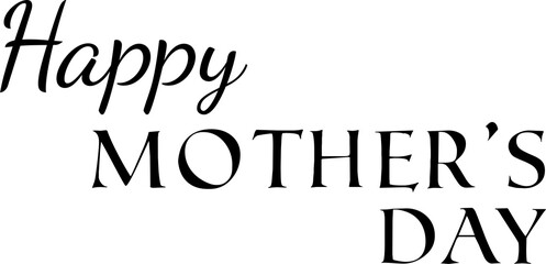 Digital png text of happy mother's day on transparent background