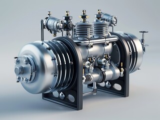 A dual piston air compressor