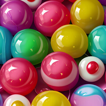 Vibrant assortment of candies various shapes and sizes colorful rain