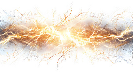Electricity spark, light, and smog background.