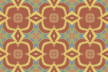 Ethnic Ikat Pattern. Vintage Bohemian Ornament. Seamless Ikat Motifs Concept. Endless Watercolor Batik. Illustration about boho, artistic, chevron,