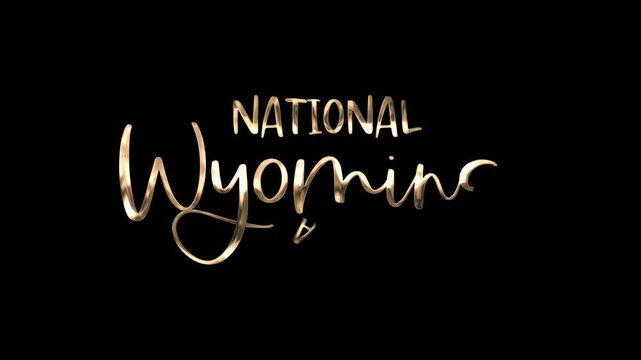 Animated National Wyoming Day lettering for social media graphics, event flyers, website banners, and promotional materials celebrating Wyomings statehood.