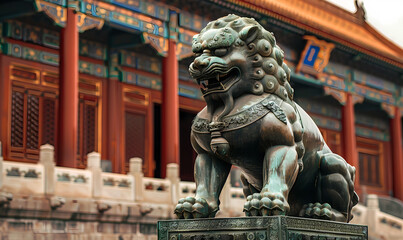 chinese lion statue