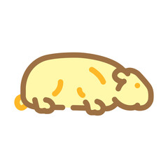 hamster standing pet color icon vector. hamster standing pet sign. isolated symbol illustration